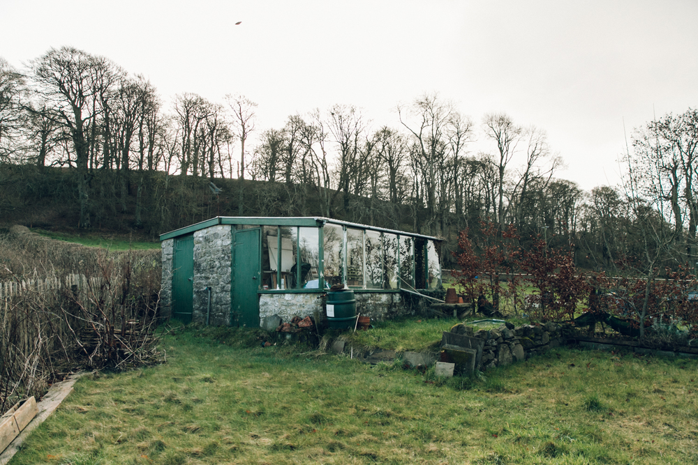 Haarkon Old Radnor Harp Cottage Wales Powys Accommodation Holiday greenhouse shed